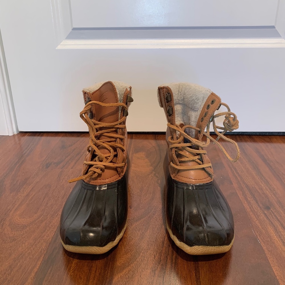 Sperry Duck Boots Tan/Brown w/ Sheepskin
